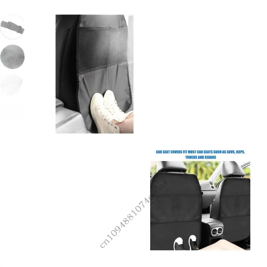 Backseat Shoe Guard for Front Backs, Kick Mat With Headrest Clip for Everyday Driving and School Runs