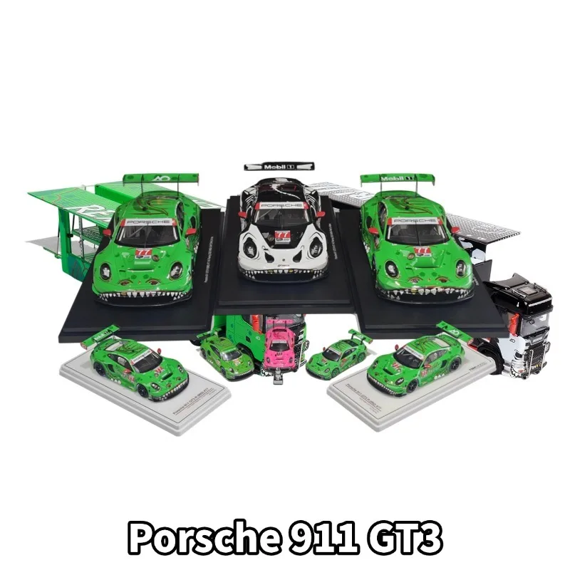 

MINI GT Top speed 1/64 1/43 1/18 911 GT3 Bone Dragon Green Dragon Cast-pressed Simulation Alloy Car Model, Boys' Toy.
