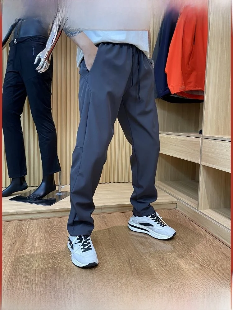 

Уличные дышащие мужские повседневные спортивные брюки софтшелл на подкладке, осень-зима, новая футболка с объемным кроем