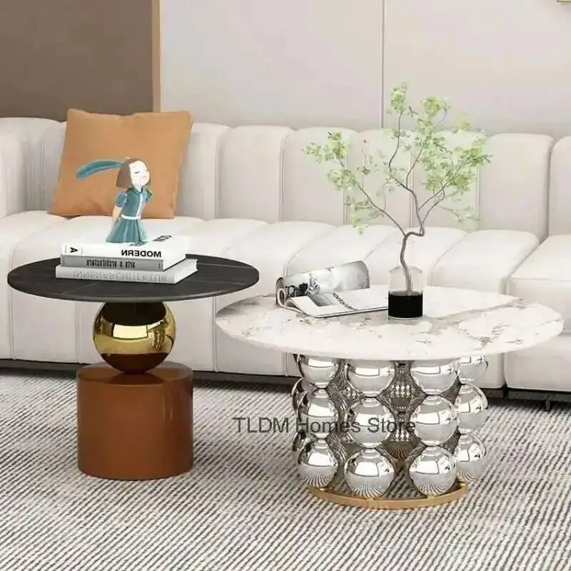 

Table Modern Combination Stainless Steel Nordic Coffee Home Furniture Living Room Creative Minimalist Sofa Side Tea Tables i
