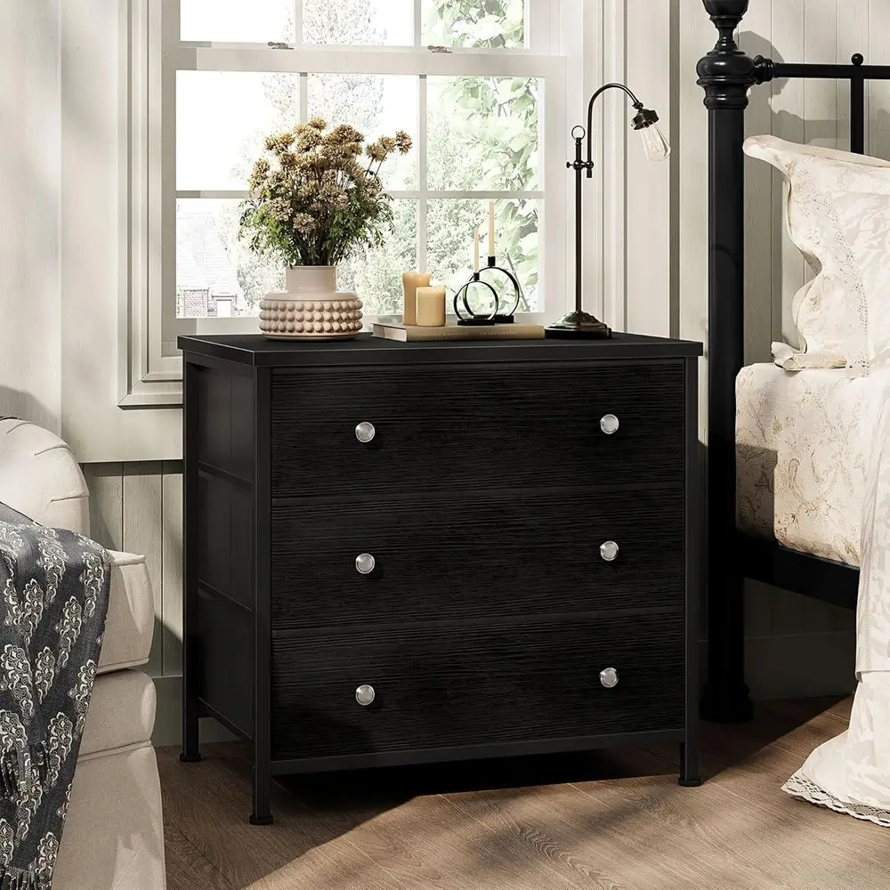

Elegant Fabric-Covered Large Nightstand for Bedrooms, Suitable for Kids and Girls Rooms