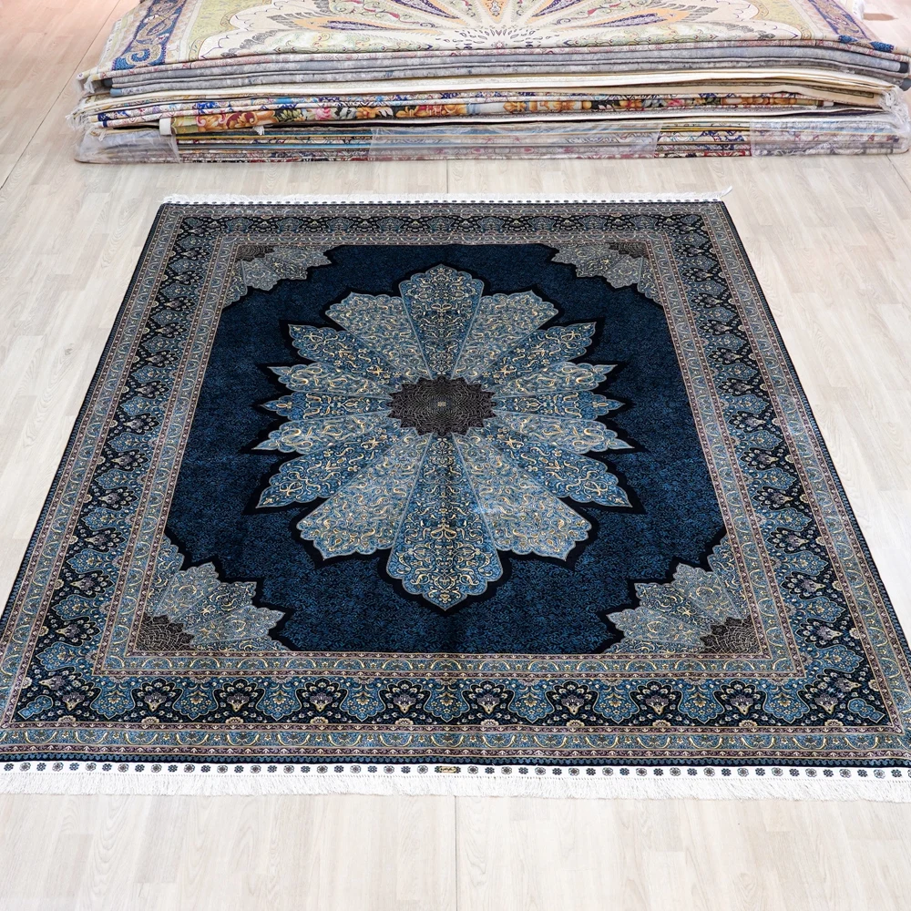 244x335cm Turkey Hand Knotted Silk Carpet Hand Made Hereke Carpets (TJ765A)