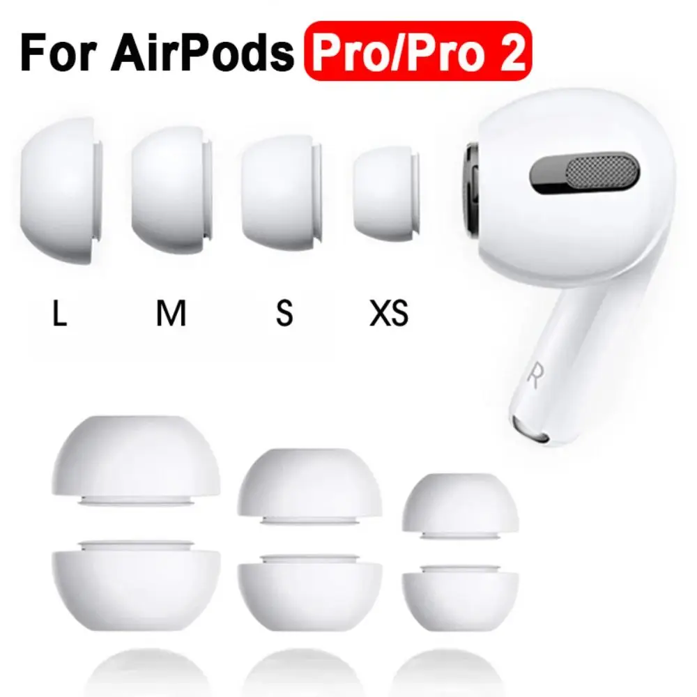 Auricolari di ricambio in silicone morbido Accessori per auricolari Auricolari Cap XS/S/M/L Auricolari Tappi per le orecchie per AirPods Pro 1/2