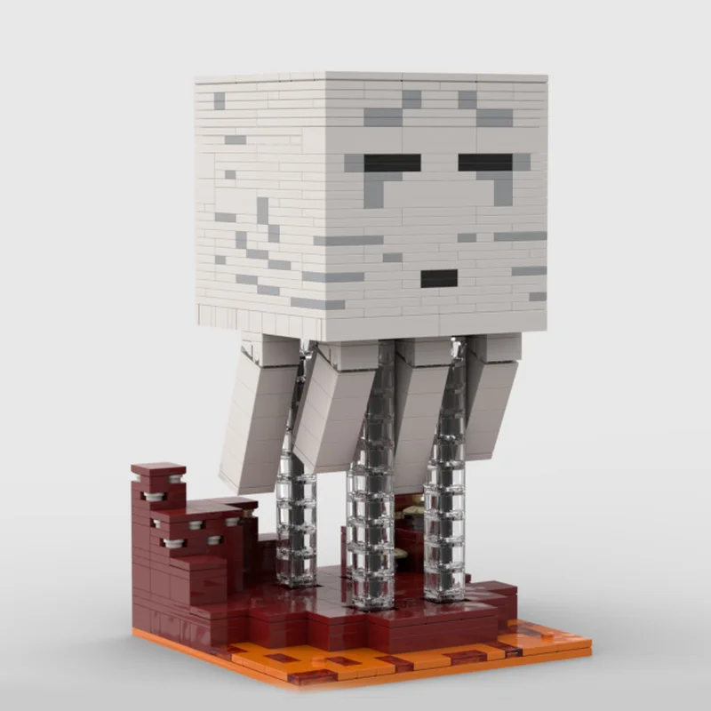 

NEW 843PCS MOC Game Series Displayable Ghast Model Collectible Display DIY Creative Building Blocks Gift Decoration Building Set