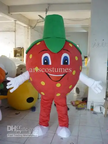 New Adult Halloween Christmas Strawberry  Mascotte Fancy Cartoon Mascot Costume Plush Fancy Dress Mascot Costume