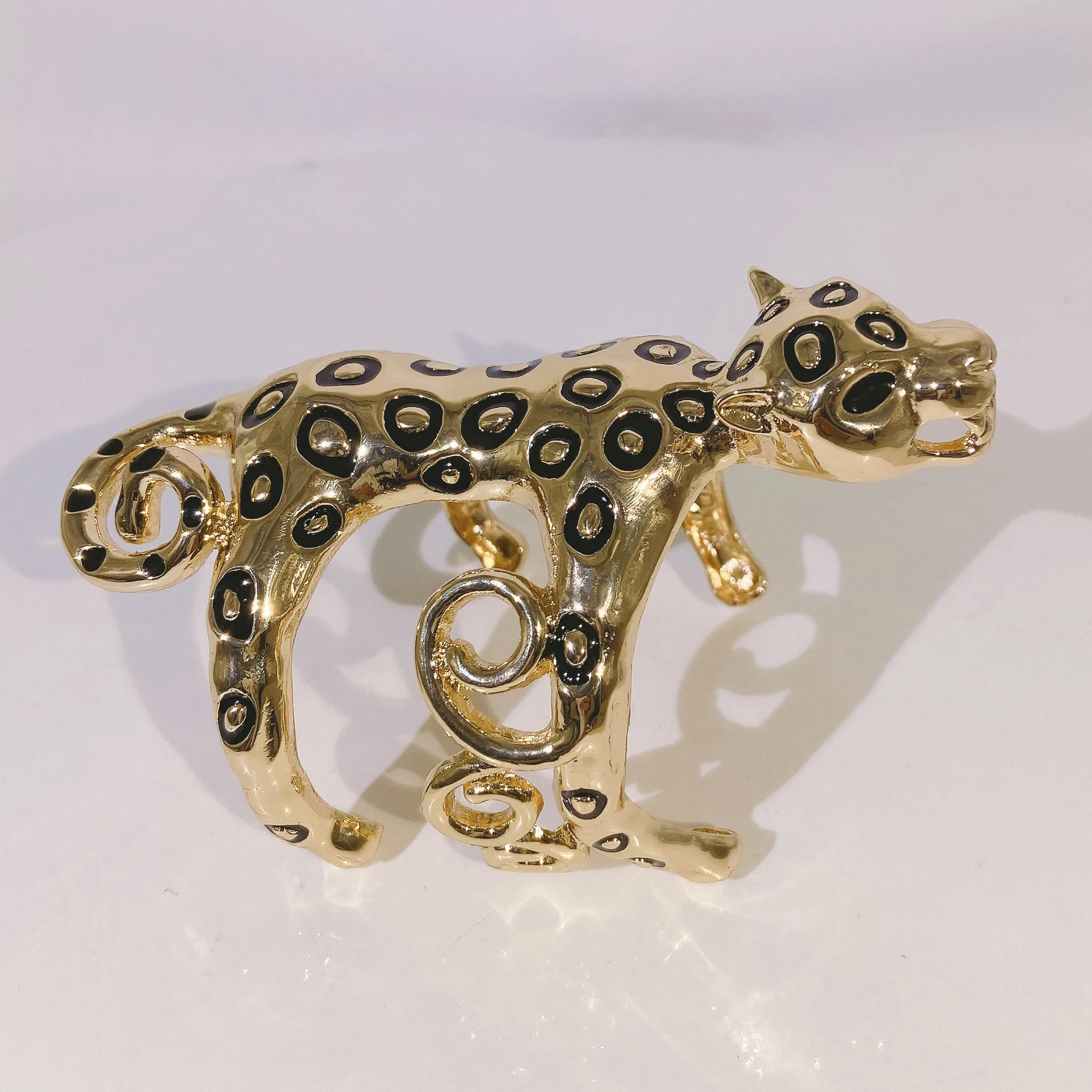 New Fashion Woman Leopard Plating Gold Pendant Animal Shape Bracelet African American Jewelry For Women Gold Silver High Quality