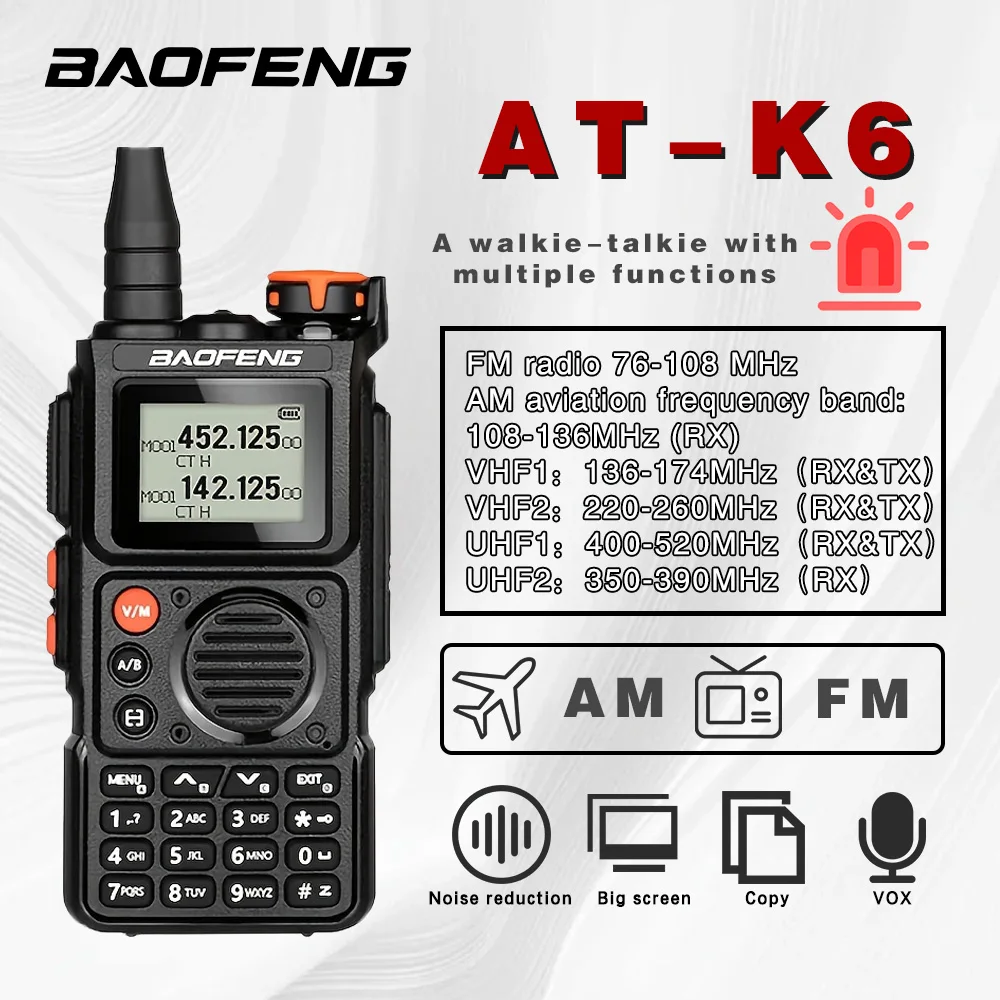 2pcs-baofeng-walkie-talkie-air-band-wireless-copy-frequency-multi-band-noaa-999ch-long-range-for-camping-hunting-two-way-ham-rad