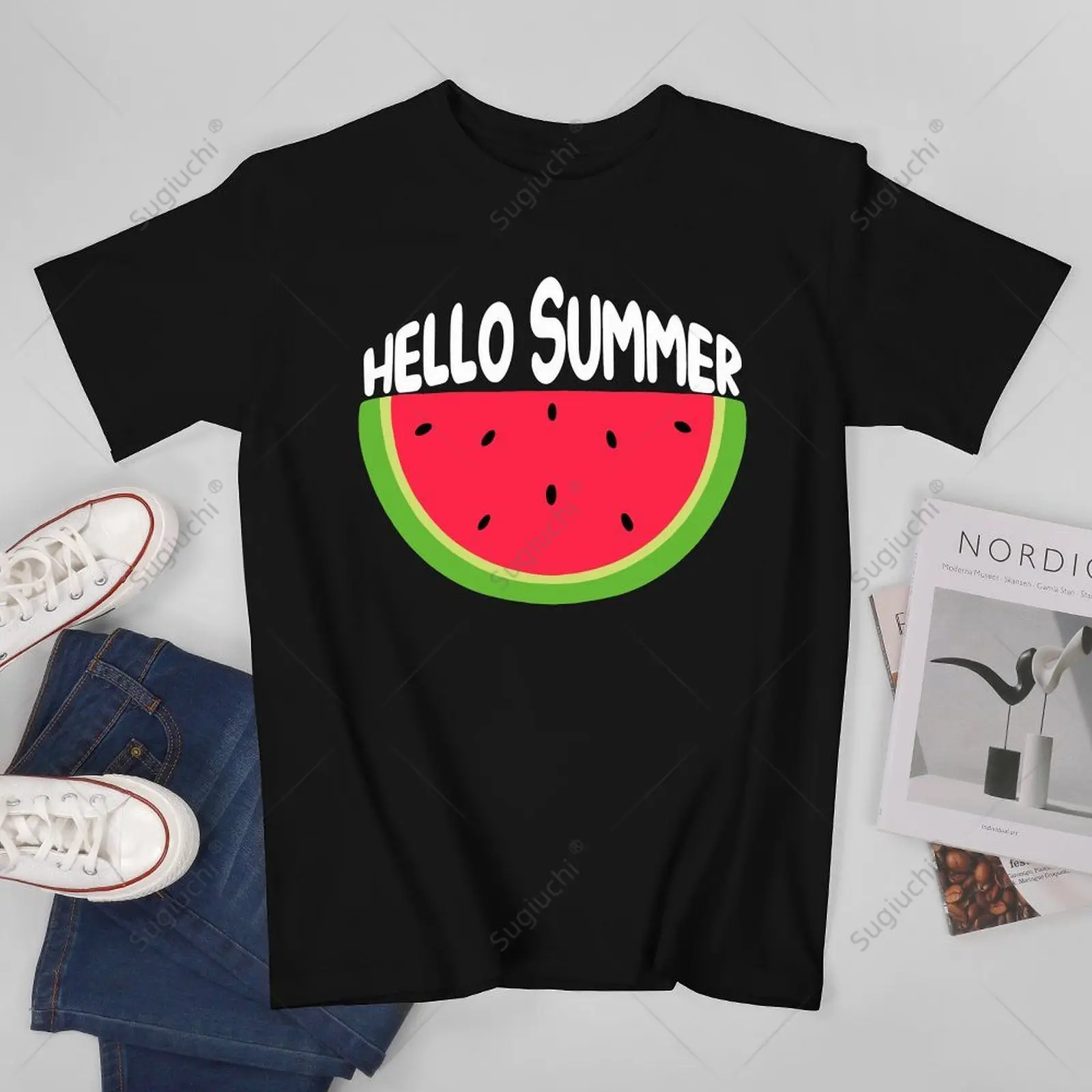 

Футболки унисекс из натурального хлопка с надписью Hello Summer