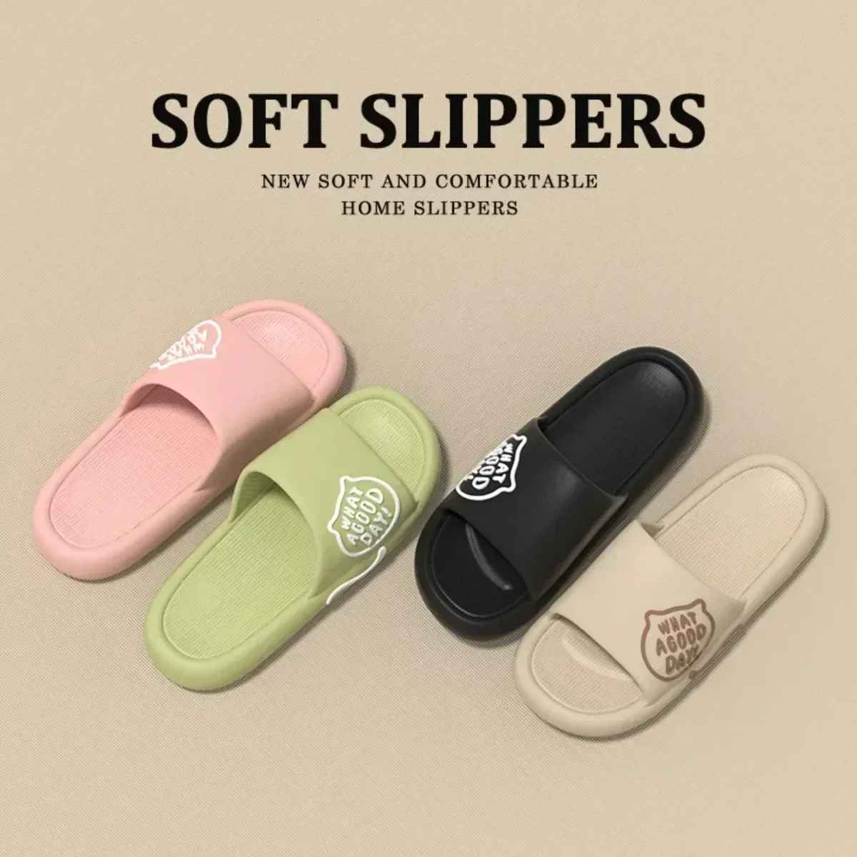 Summer Women Slippers Indoor Flat Casual Flip Flops Bathroom Anti Slip Sandals Outdoor Beach Slides Shoes