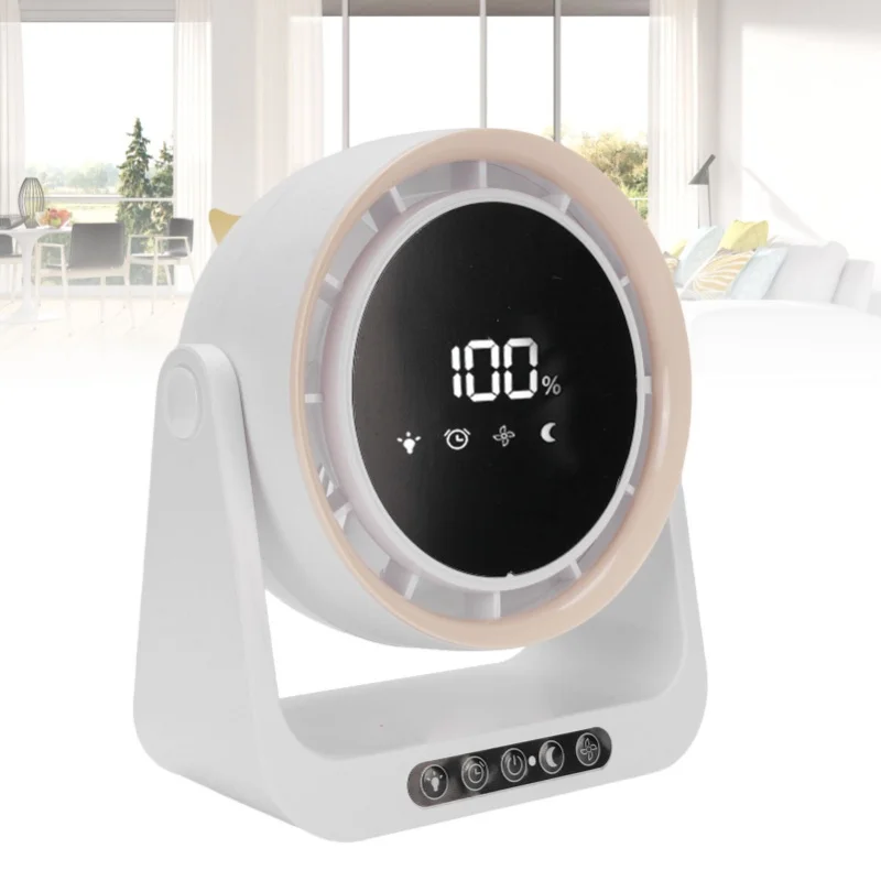 

Desk Fan With Digital LED Display Personal Wall Mounted Table Fan 6 Inch For Home Office 5 Wind Speed