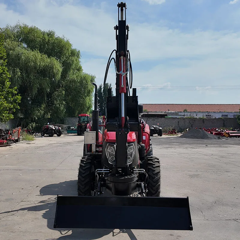 China Machine Agricultural 70Hp 80Hp 90hp 120hp Farm Tractors 4x4 Agricultural 4wd Mini Tractor with Backhoe Excavator