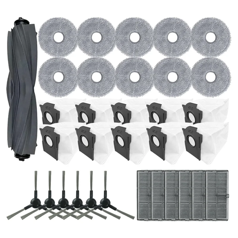 

A24P For Dreame L10s Pro Ultra Heat/X30 Ultra/X30 Pro 33PCS Replacement Bundle:Main Brush, Side Brush, Dust Bag, Filter& Mop Clo