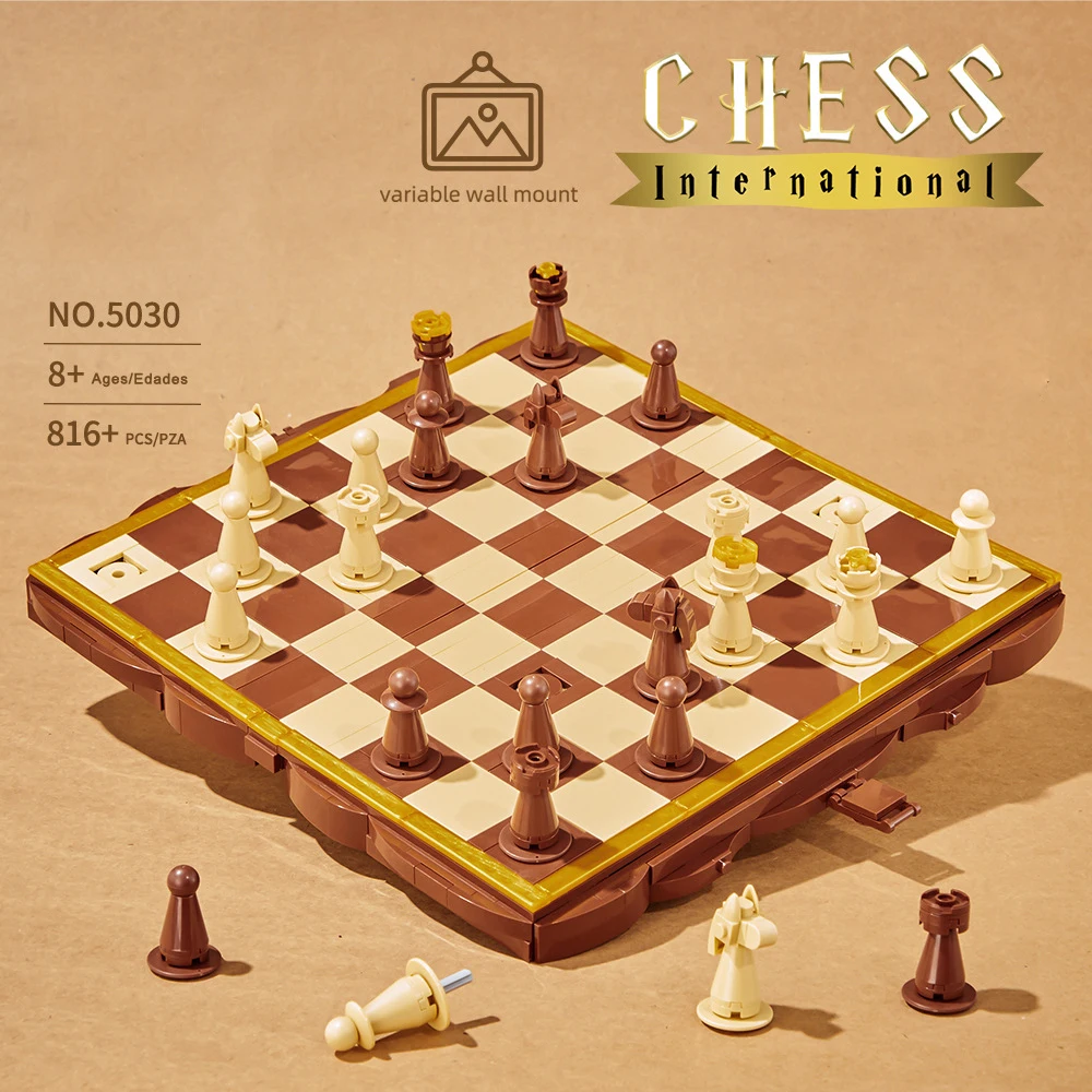 

Idea Building Block International Chess Sets Model Variable Wall Mount Construction Brick Educational Toy For Kids GIFTS