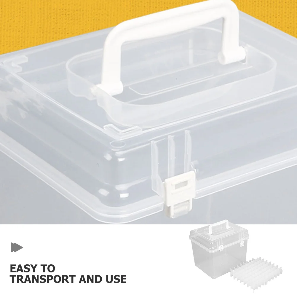 صندوق ماركر شفاف منظم حقيبة تخزين محمولة 80 لونًا حامل لوازم فنية للمكتب 80 لونًا صندوق أقلام