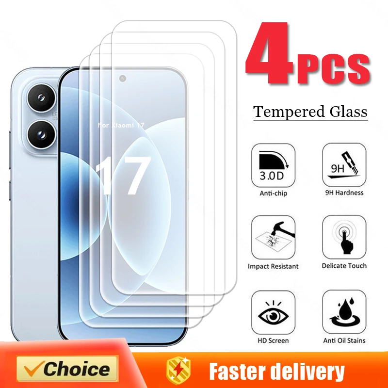 ل Xiaomi 17 الزجاج المضادة للخدش Xiaomi 17 الزجاج المقسى فيلم حامي الشاشة فيلم Xiaomi 17 برو ماكس الزجاج المقسى فيلم