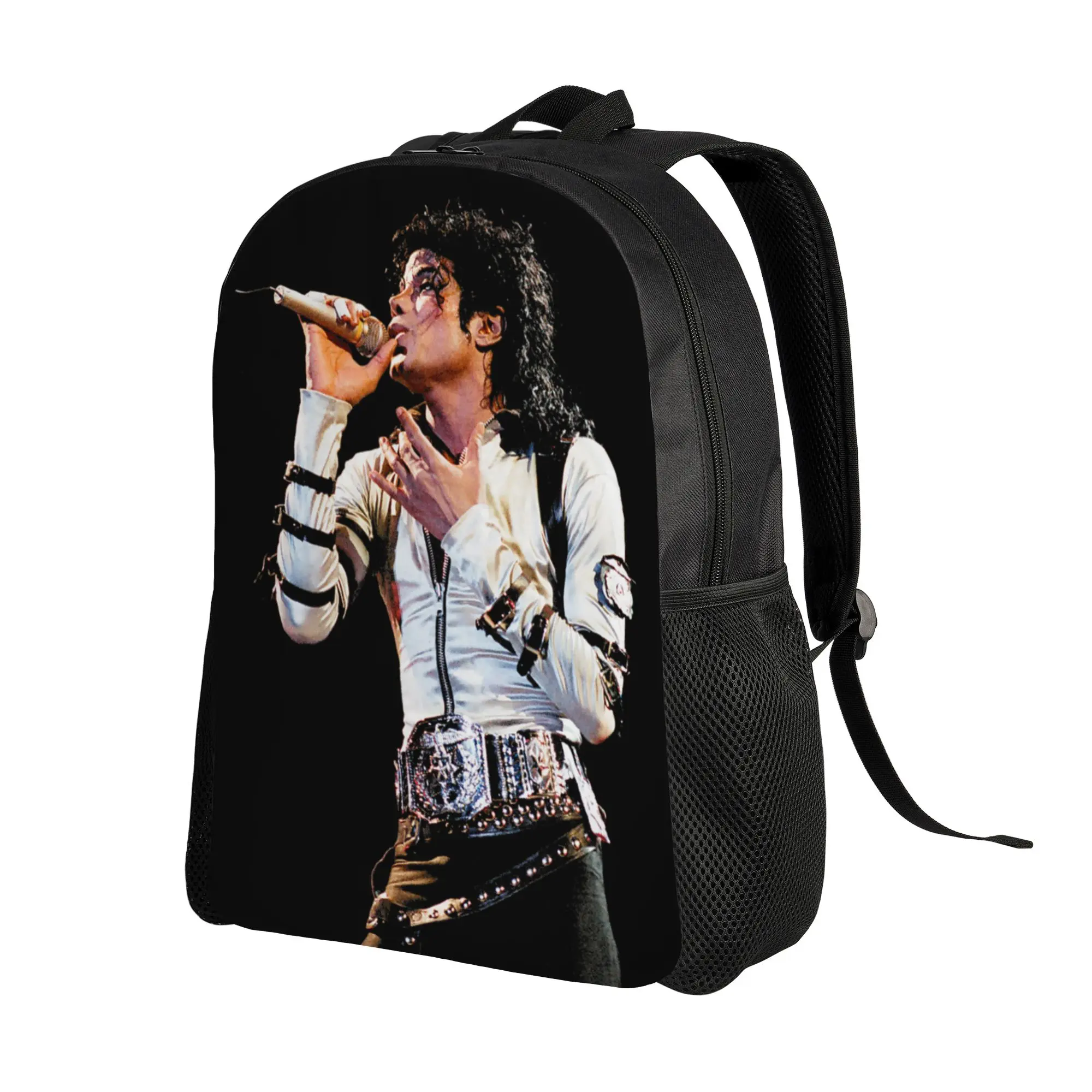 MJ Pop King Casual Backpack Outdoor Student Hiking Travel M-Michaels Daypack for Men Women Laptop Canvas Bags