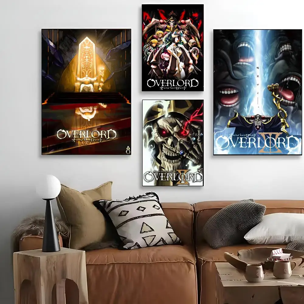 Overlord Anime Painting Calligraphy For Art Printing Decoration Painting Cinema Art Poster Home Wall Decoration Frameless