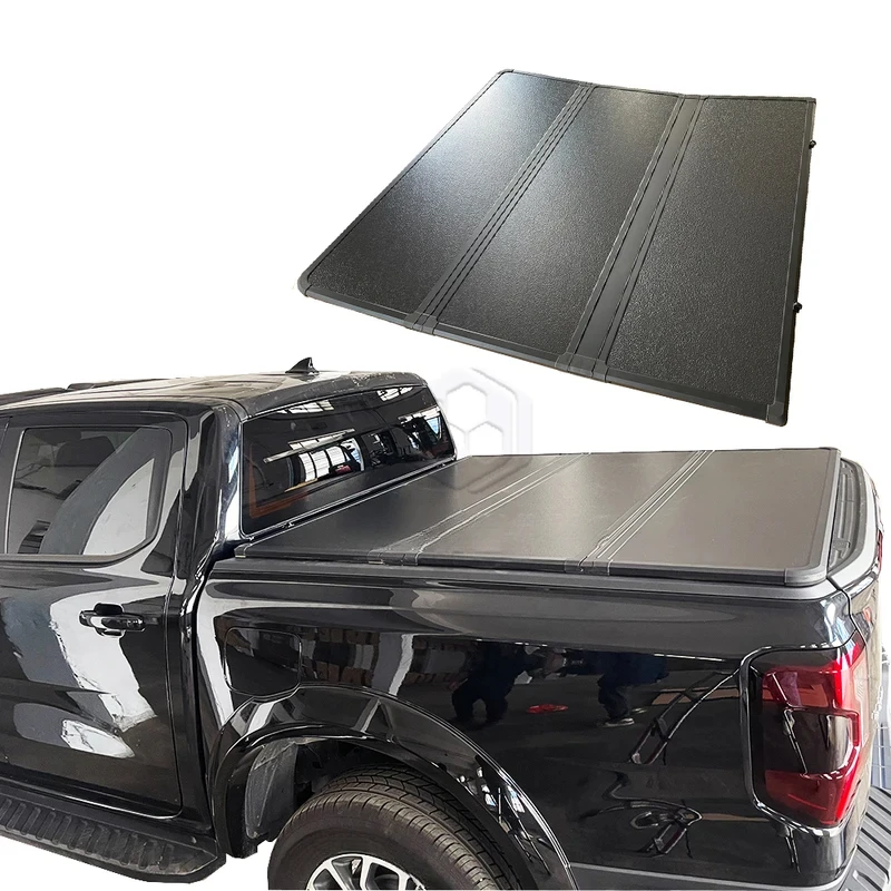 

Factory Custom 5ft Hard Pickup Trunk Aluminium Tri Fold Tonneau Cover DMAX 2019 Exterior Car Accessories Ranger