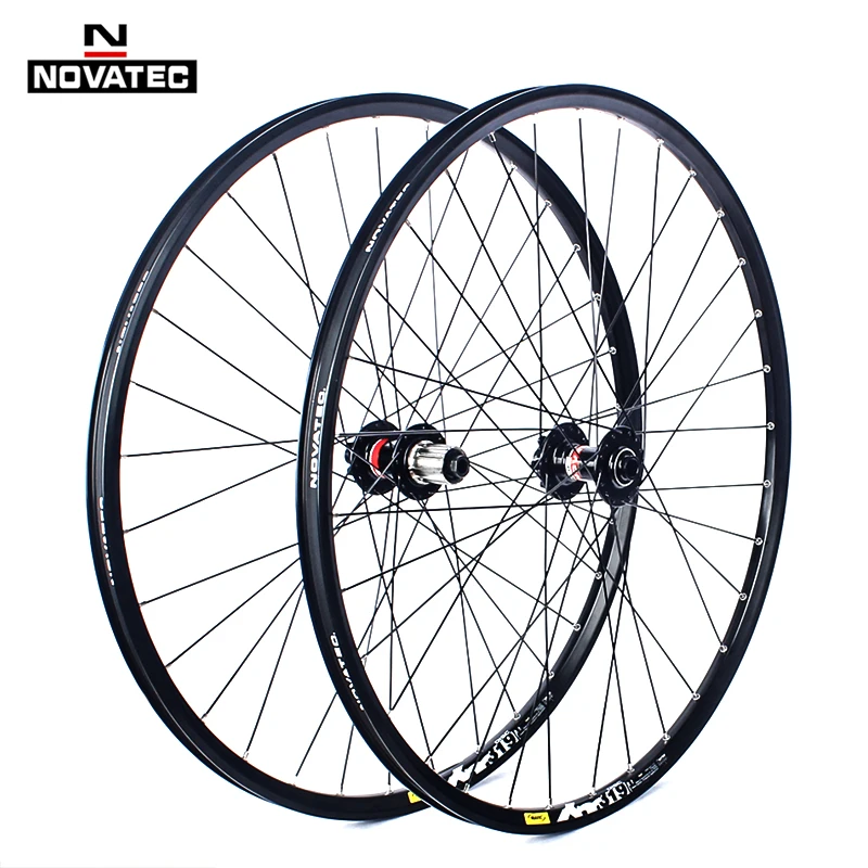 Novatec Mountain bike wheelset 26/27.5/29inch D041/D442 100X135 12X142/148 7-11 speed 32H Disc brake QR/Thru MTB Bicycle wheel 