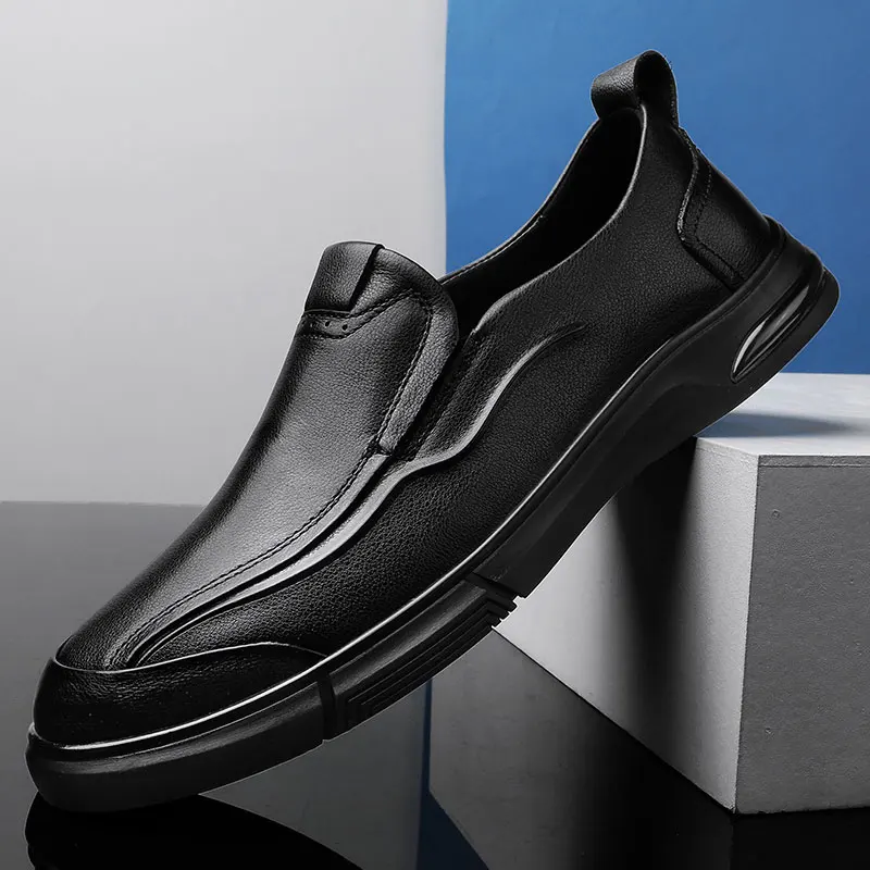 

Men's Shoes slip on Autumn Business Formal genuine Leather Shoes Men's Fashion Soft Soled Shoes Casual Shoes Men Loafers Shoes