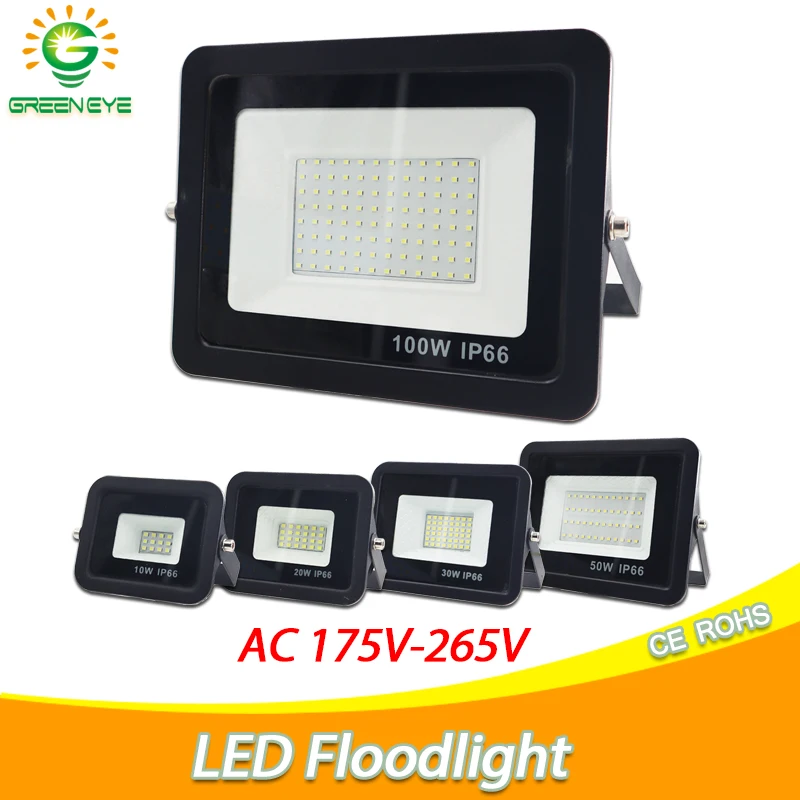 

Led Flood Light 100W 50W 30W 20W 10W AC 220V Outdoor Wall Floodlight IP66 Reflector Spotlight Street Light Outdoor Garden Lamp