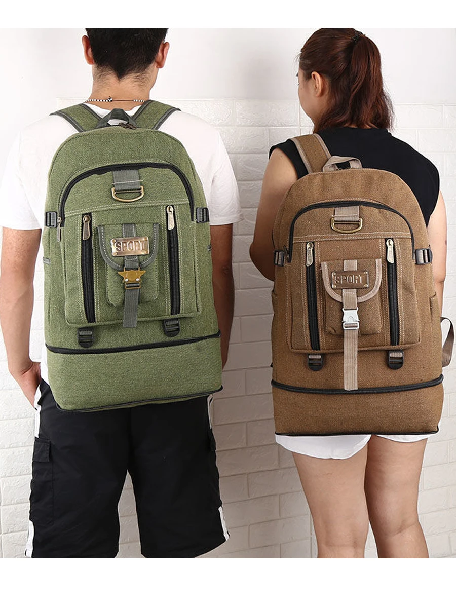 

Холст в стиле ретро, большая сумка Capaci Advideaumia, мужская дорожная сумка на молнии, большая уличная повседневная сумка для походов, сумка с двойным плечом