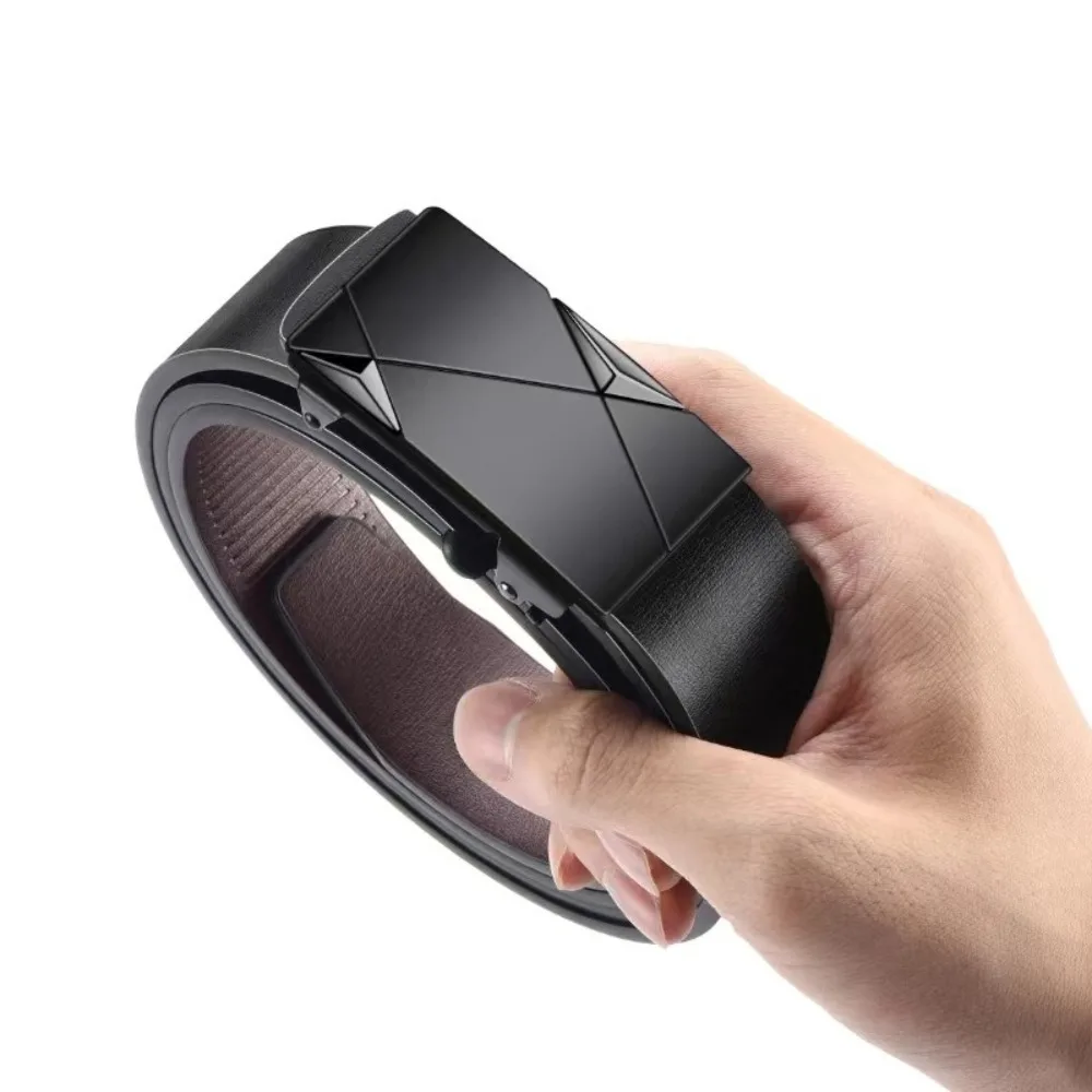 موضة بولي Leather جلد الرجال حزام الأعمال التلقائي مشبك قابل للتعديل الرجال حزام الخصر حزام جلد الرجال لحفلة العمل الترفيهية