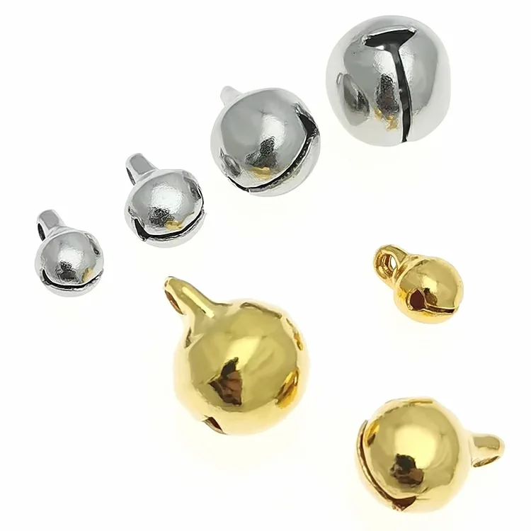 10/20pcs Stainless Steel Shiny Bell Charms Pendant DIY Handcraft Waterproof Women's Fashion Jewelry Accessory