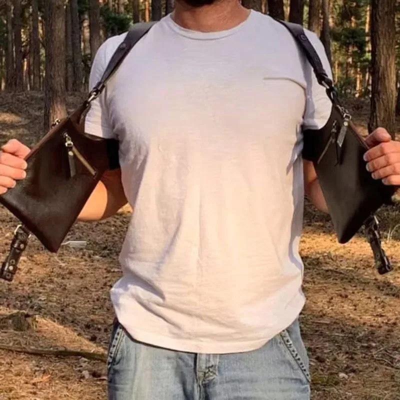 القرون الوسطى Steampunk خمر الحمالات تحت الإبط حقيبة هالوين تأثيري حافظة هاتف جلدية محفظة الدعائم الطرف