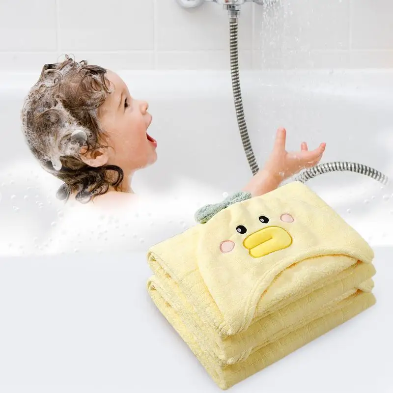 Hooded Towels For Kids Hooded Duck Towel Bath Wrap For Kids Soft Large Beach Towel Bathrobe Absorbent Beach Hooded Poncho For