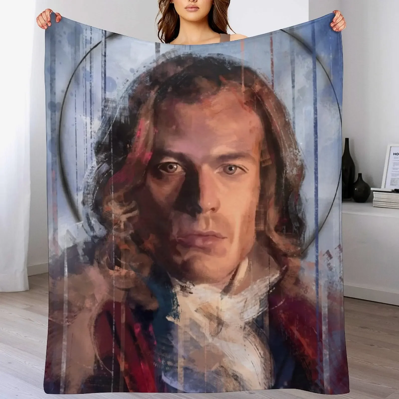 

Wolf Hunter Throw Blanket Bed Fashionable warm for winter Camping bed plaid Blankets