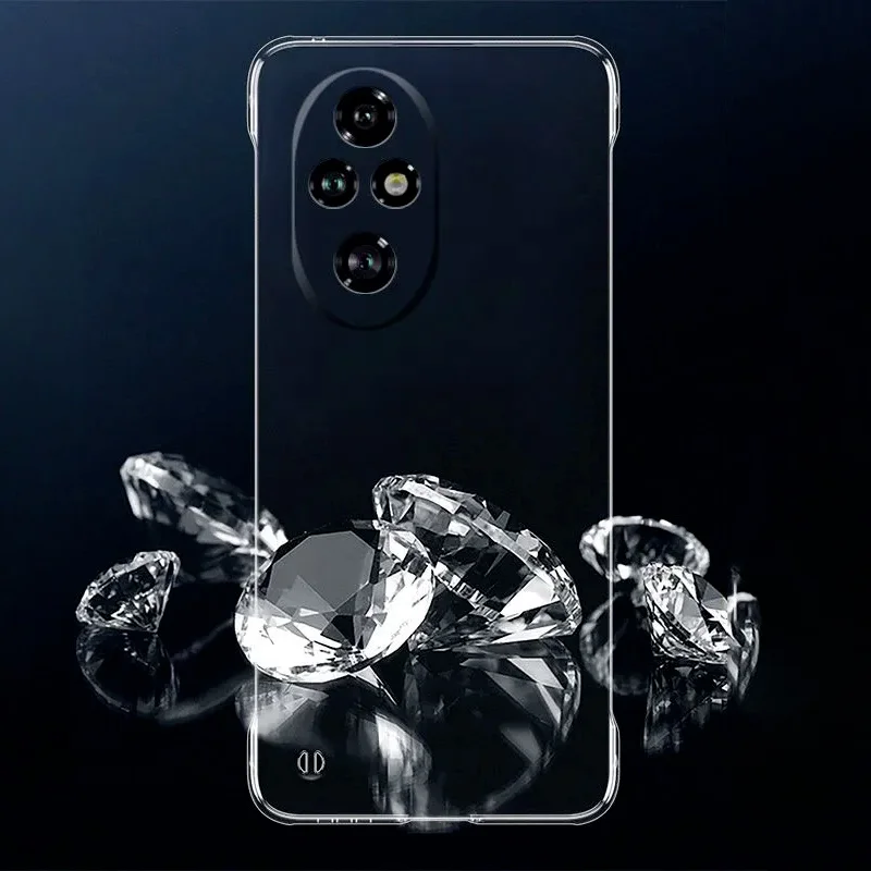 For Honor 200 Pro Borderless Transparent Phone Case for HONOR Honor200 200Pro Hard Cover Shell Clear Protective Back Coque