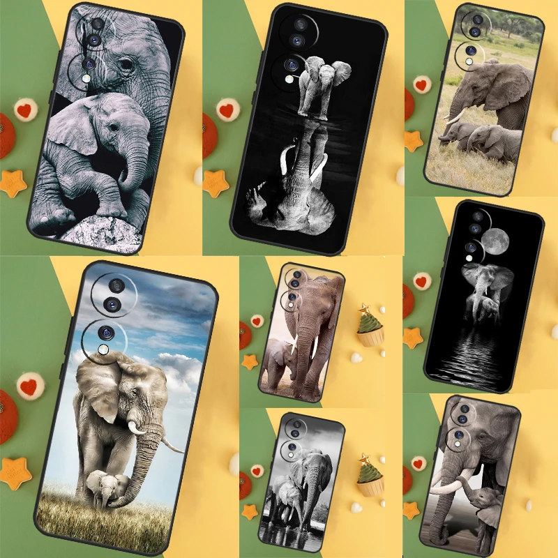  Elephant Baby Nature Case For Honor Magic 6 5 Pro 50 70 90 Lite Honor X8b X9b X6 X7 X8 X9 X6a X7a X8a X9a Cover