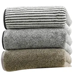 Thickened large towel, absorbent adult bath towel, soft gray face towel, quick drying sports bathrobe, household towel
