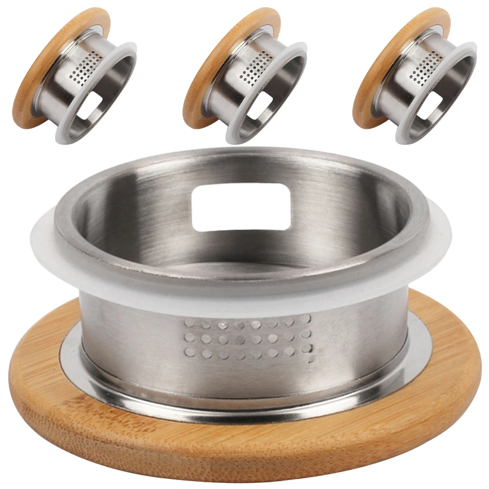 

4pcs Pitcher Sealing Lid Stainless Steel Tea Strainer Filter For Kettle Water Jug Dispenser Replacement Cover Household Kitchen