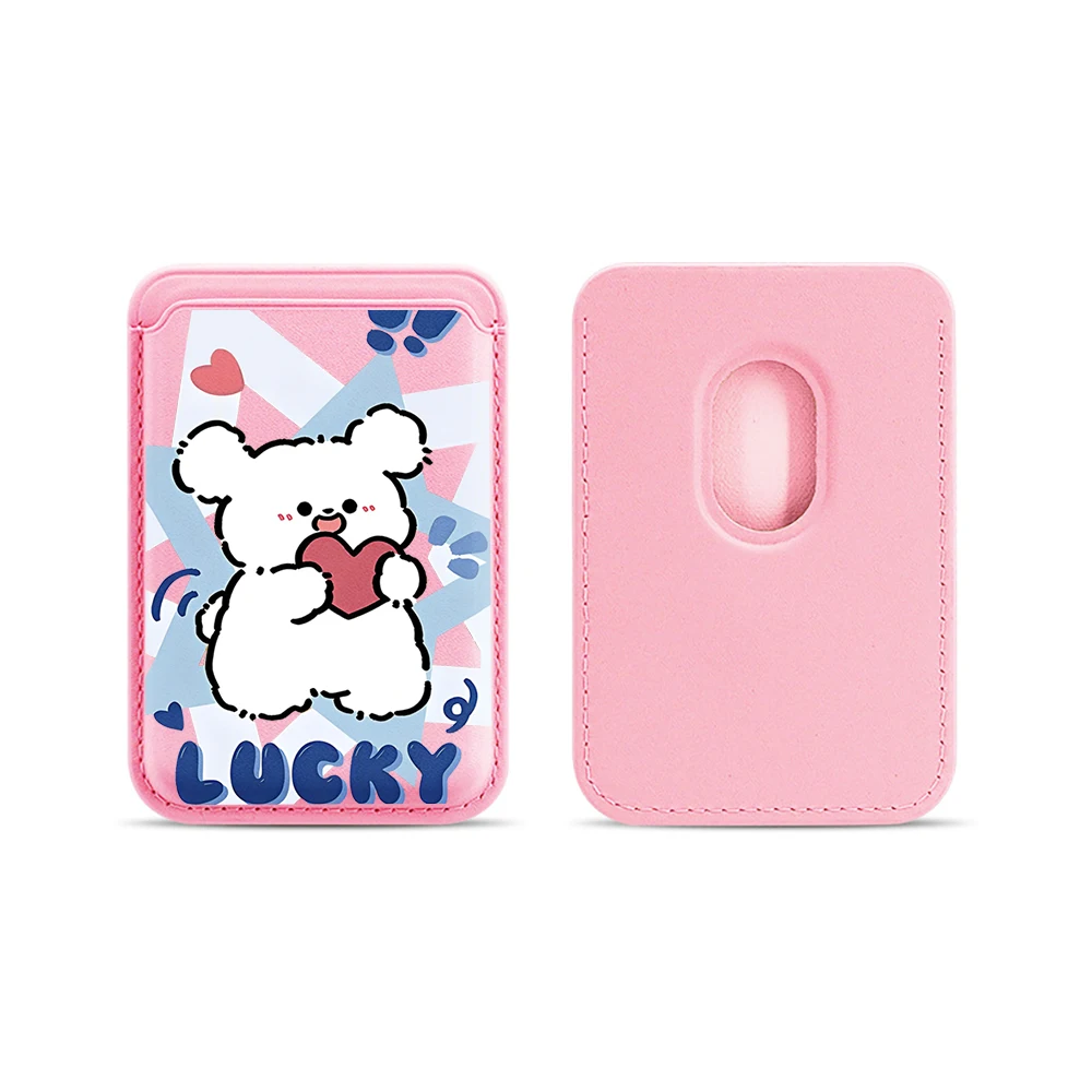 Lucky Puppy Leder-Kartenetui Handyhülle Kartenhalter für Magnetische Hülle Geeignet für alle iPhone Magsafe Karten-Handy-Rückseiten-Taschen – Detail 16