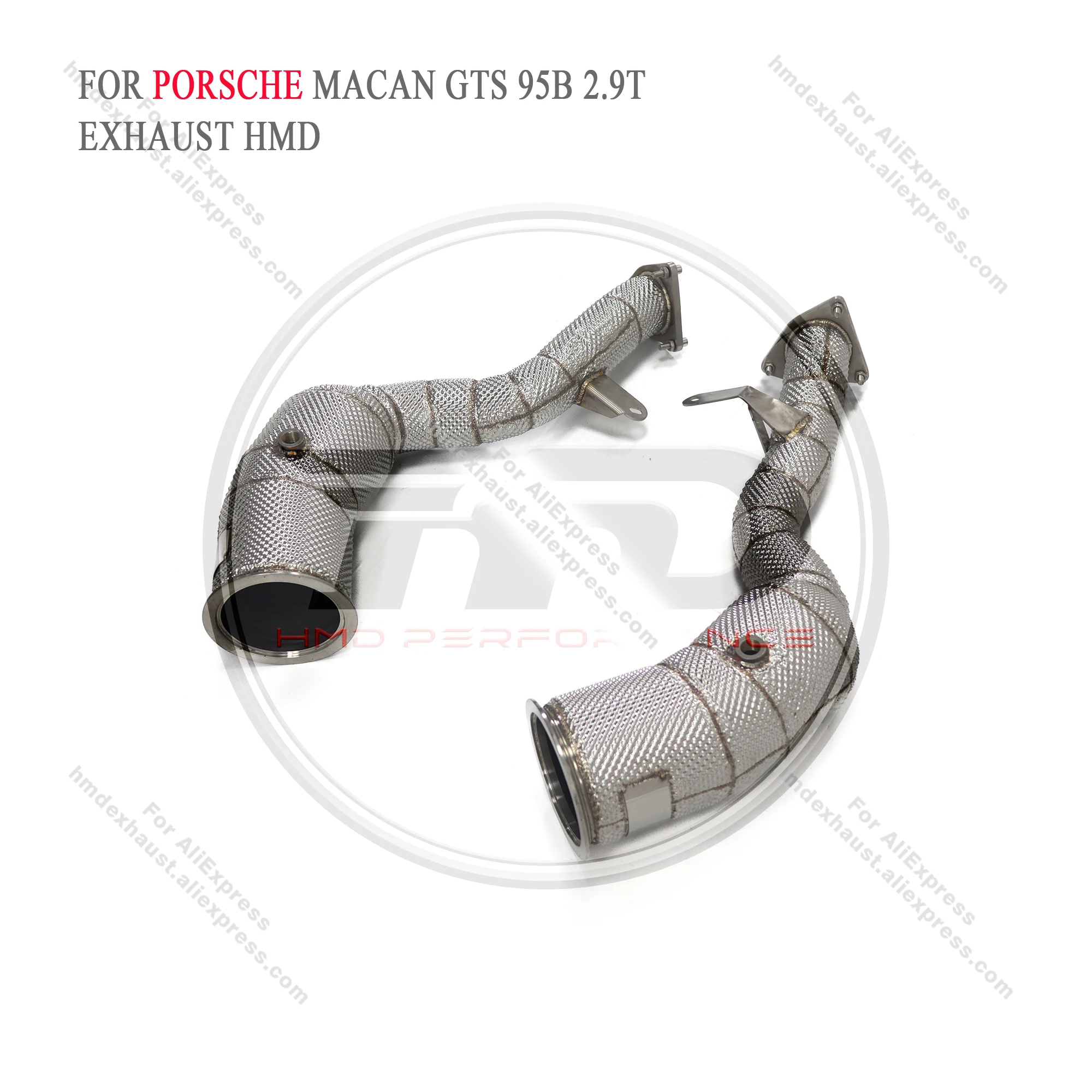 HMD Exhaust System Stainless Steel Performance Downpipe for Porsche Macan GTS S 2.9T With Heat Shield Pipe