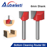 5Pcs Shank Dia.6/8/12.7mm Surface Planing Bottom Cleaning Wood Milling CNC Milling Cutter Wood Router Bit Woodworking Tool