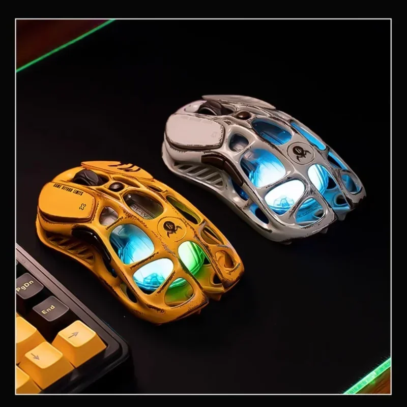 Gravastar M1 Mouse Wireless Three-Mode Magnesium Alloy Hollow PAW3395 Long Battery Life RGB E-sports Gaming Office Accessories