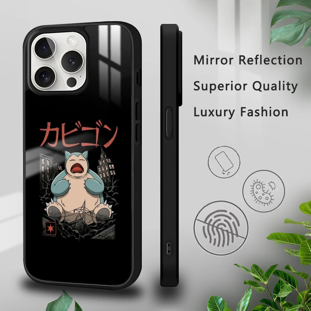 Cute Snorlax Sleep Cartoon Phone Case For IPhone 16 15 14 13 12 11 Pro Xs Max Mini Plus Celulares Hard Funda