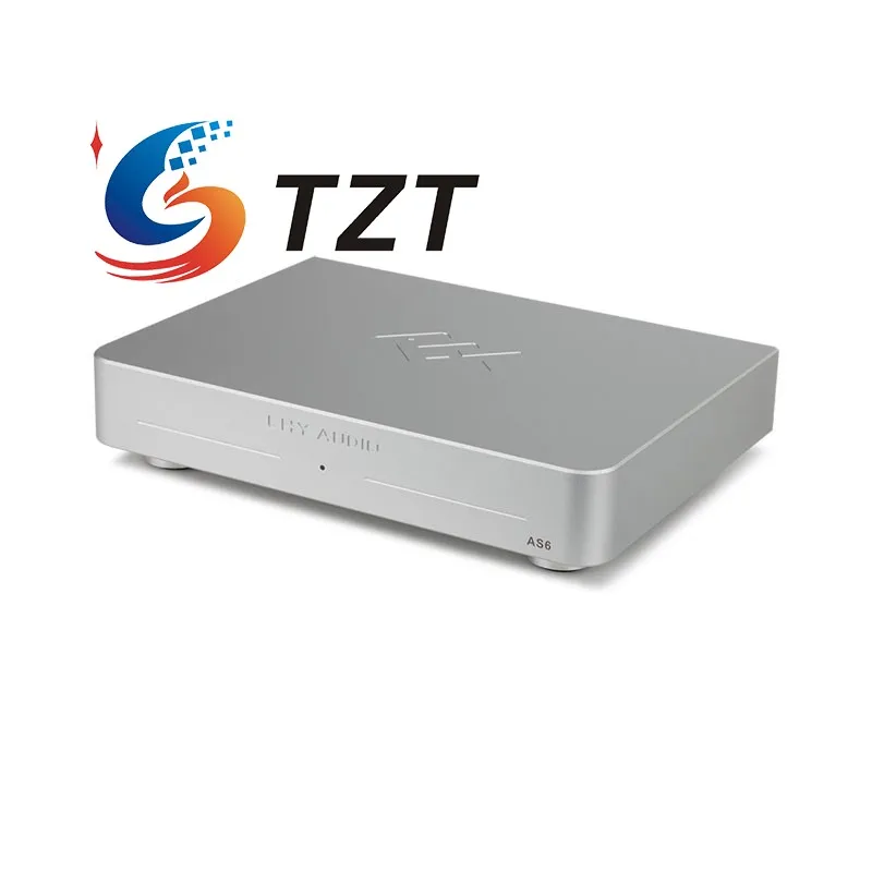 TZT LHY AUDIO AS6 1000Mbps 6-Port Hifi Switch LPS & OCXO Ethernet Switch (Black/Silver 230V/115V) for Audiophile