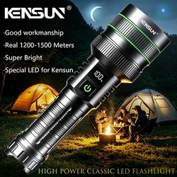 Super Long Range Tactical Torch High Power LED Flashlight USB Rechargeable Strong Light Lamp Outdoor Portable Lantern Waterproof