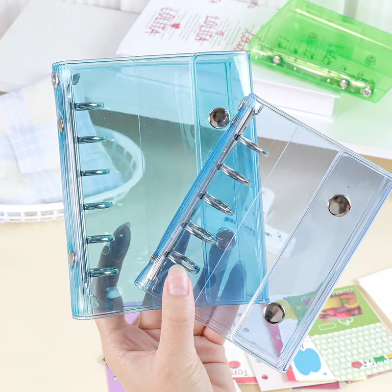 Transparent Plastic Sheet Protectors,Portable Sticker Notebooks, Loose Leaf Folders,High-Quality PP Material,High Transparency
