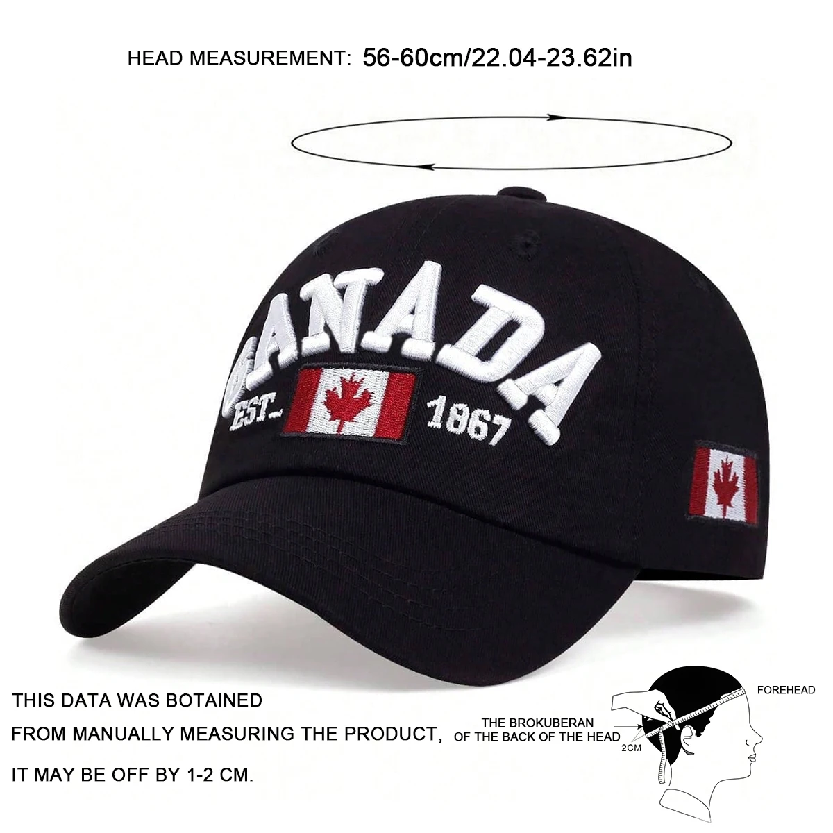 Fashion Cotton Canada Baseball Cap Flag of Canada Hat Snapback Adjuatable Mens Baseball Caps Gorras