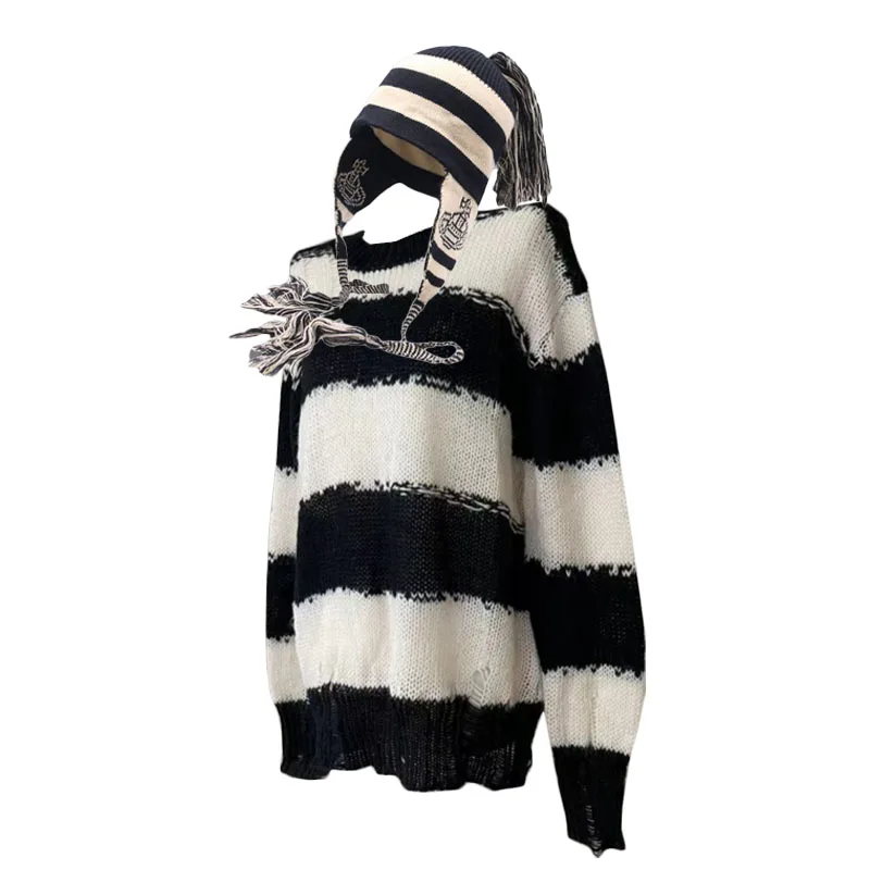 Anime Shinichi Okazaki Women Men Cosplay Costume Winter Knitted Men Women Sweater and Hat