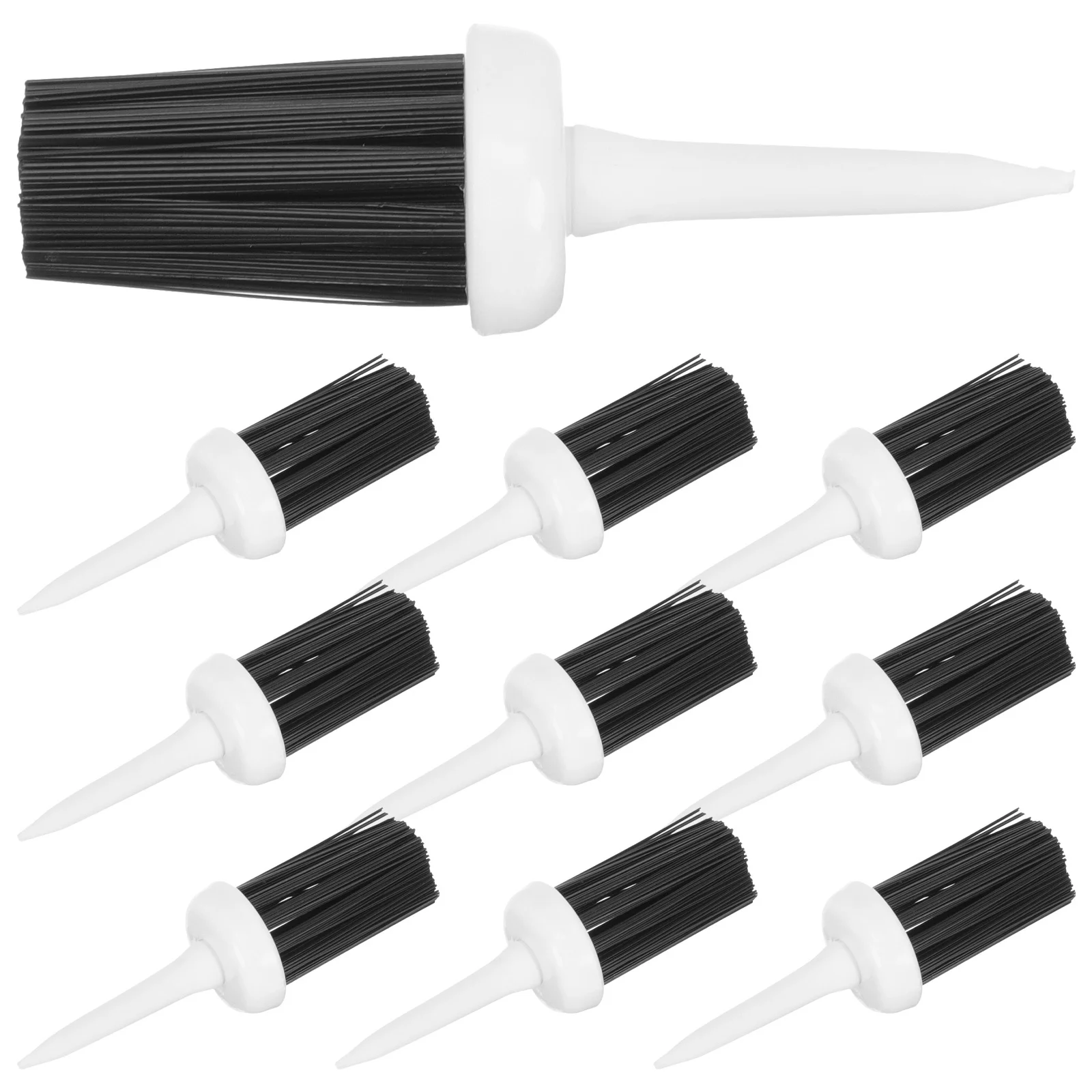 

10pcs Golf Tee Brush Holder Reusable Lightweight Durable Golfing Practice Tool For Clean Ball Surface Dust Wear-Resist Flexible