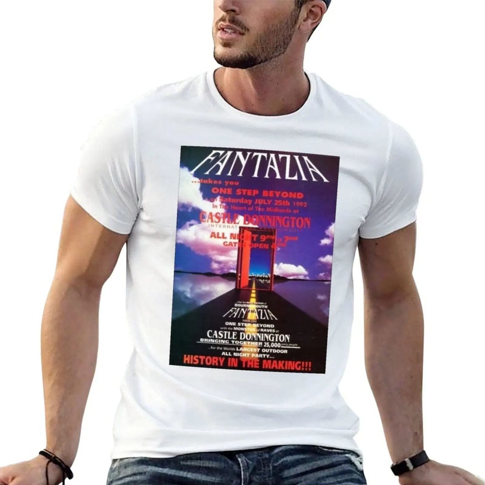 Fantazia Castle Donnington Flyer T-Shirt street wear Louboutins men clothings