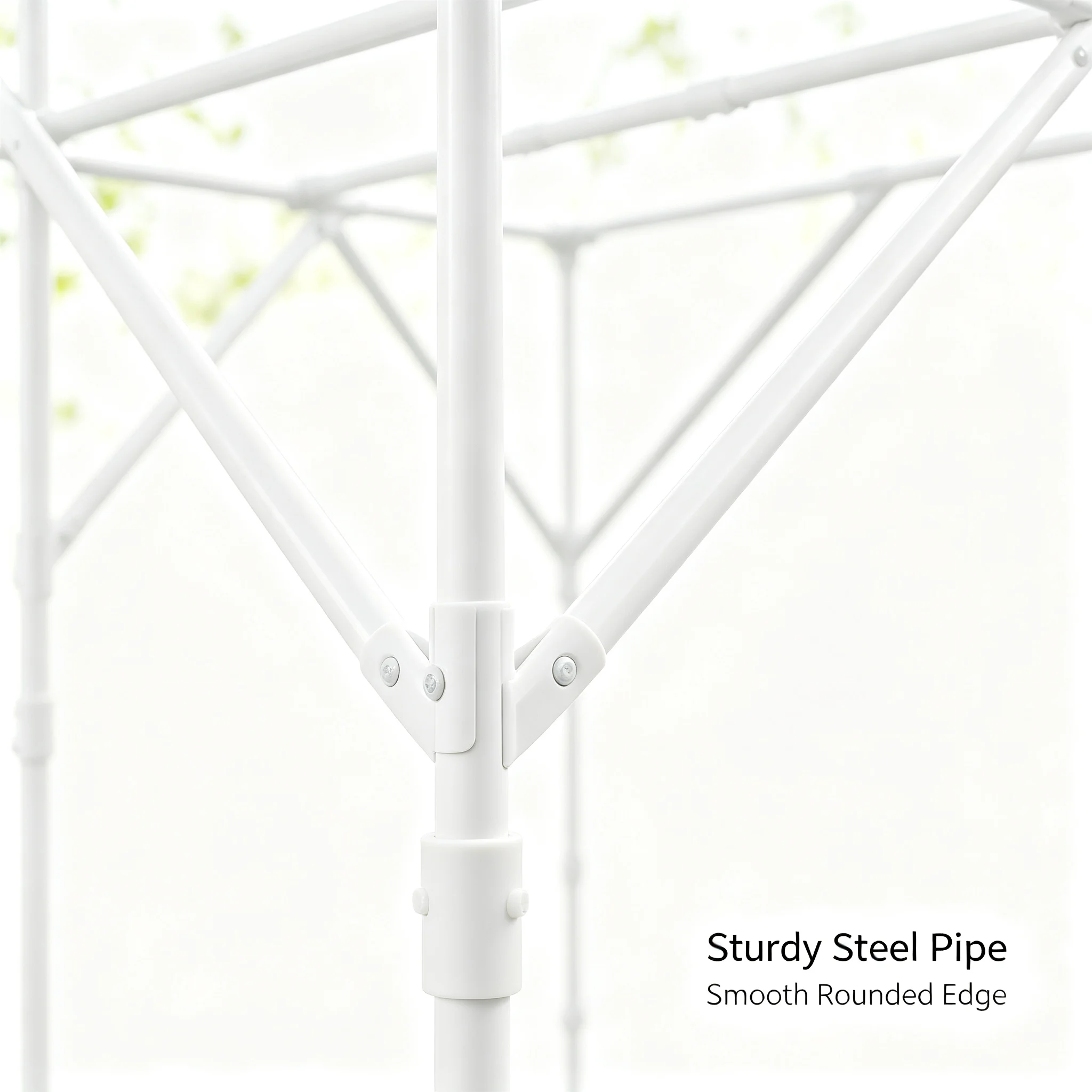Garden Plant Trellis for Climbing Plants 6.56x4.92x6.56ft, Sturdy Steel Frame PE-Coated Weather-Resistant Vegetable Vine Flower Support Rack for Courtyard Outdoor, White