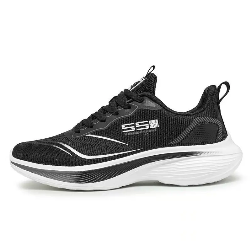 New Running Shoes Men Breathable Sneakers Men Soft Bottom Lightweight Professional Shock Absorption Anti-Slip Soft Bottom Racing
