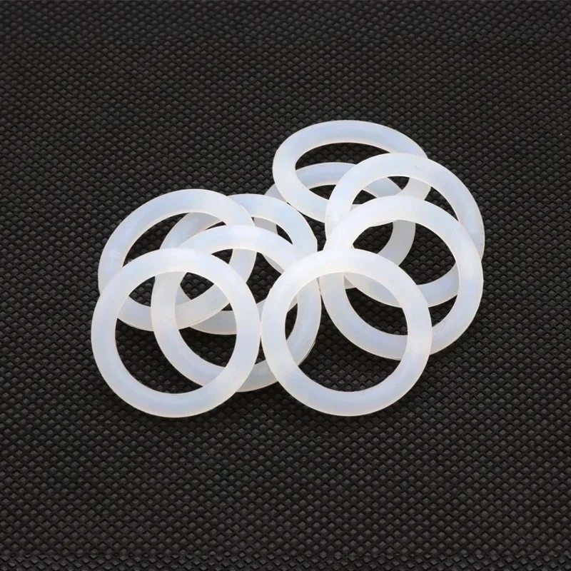 10/50Pcs VMQ O-Ring Gasket CS 3.5mm OD10~150mm Food Grade White Silicone Waterproof Washer Nontoxic Silicone Rubber Sealing Ring